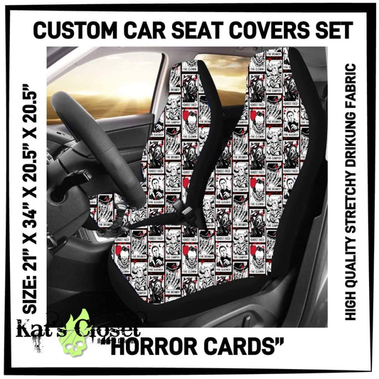 RTS - Horror Cards Car Seat Covers Set of 2