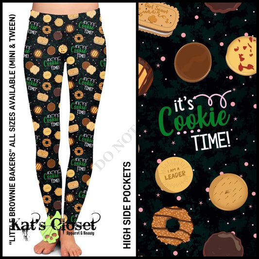 RTS - Little Brownie Bakers Leggings with High Side Pockets LEGGINGS & CAPRIS
