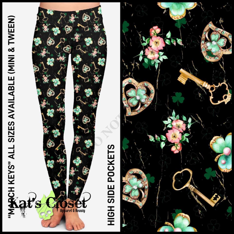March Keys Leggings with High Side Pockets & CAPRIS