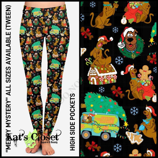 RTS - Merry Mystery Leggings with High Side Pockets & CAPRIS