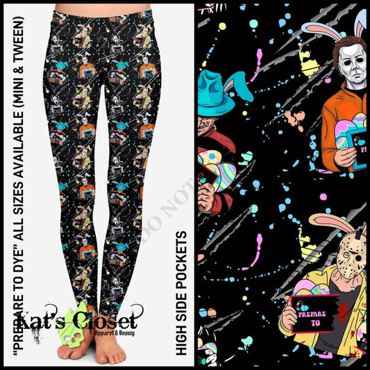 RTS - Prepare To Die Leggings with High Side Pockets & CAPRIS