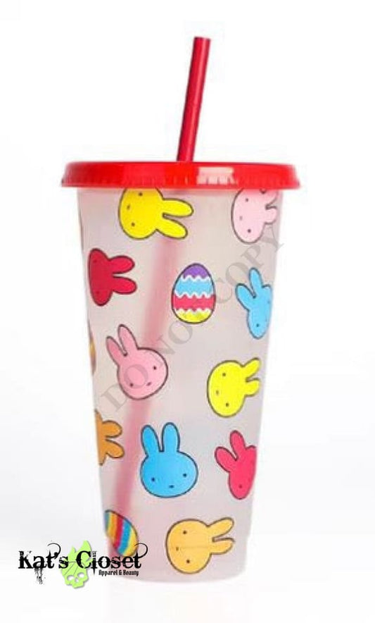 RTS - Red Bunny Color Changing Cups TUMBLERS