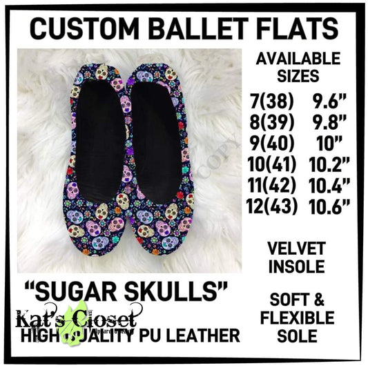 RTS - Sugar Skulls Ballet Flats
