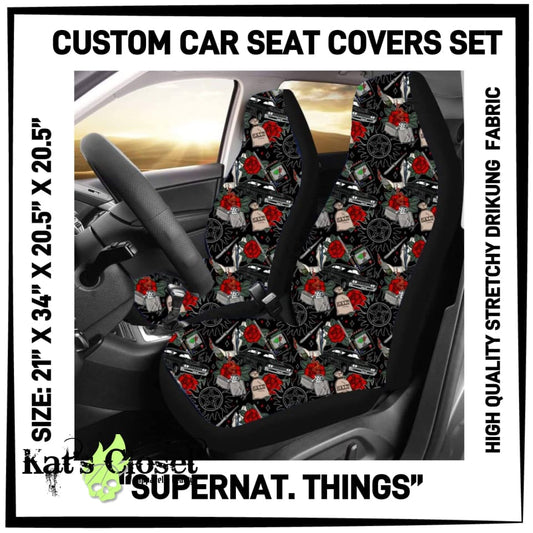 RTS - Supernat Things Car Seat Covers Set of 2