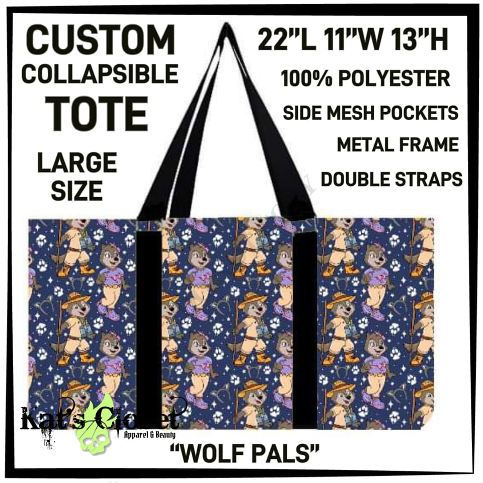 RTS - Wolf Pals Collapsible Tote TOTES