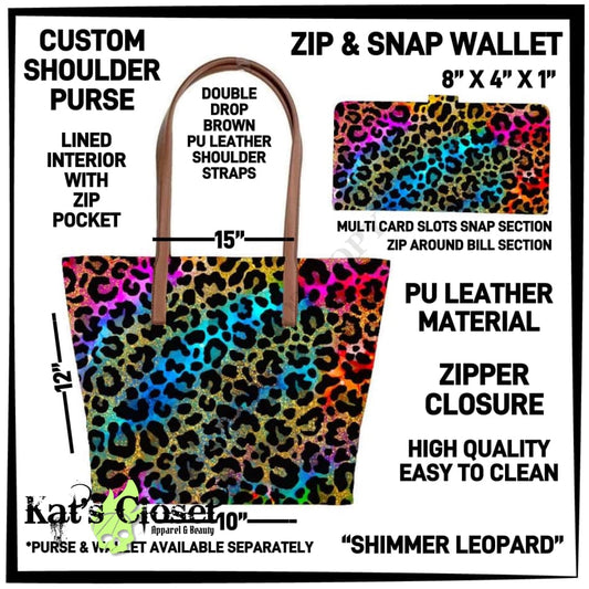 Shimmer Leopard Shoulder Purse TOTES & BAGS