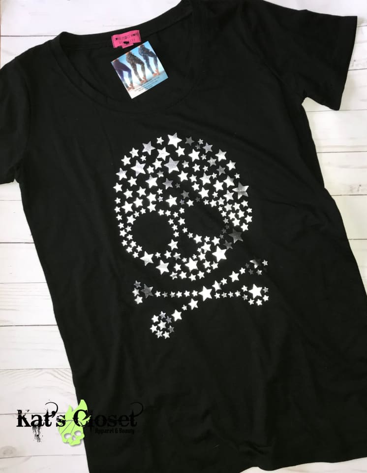 Skull Short Sleeve T-shirt - Size Small ONLY Tops
