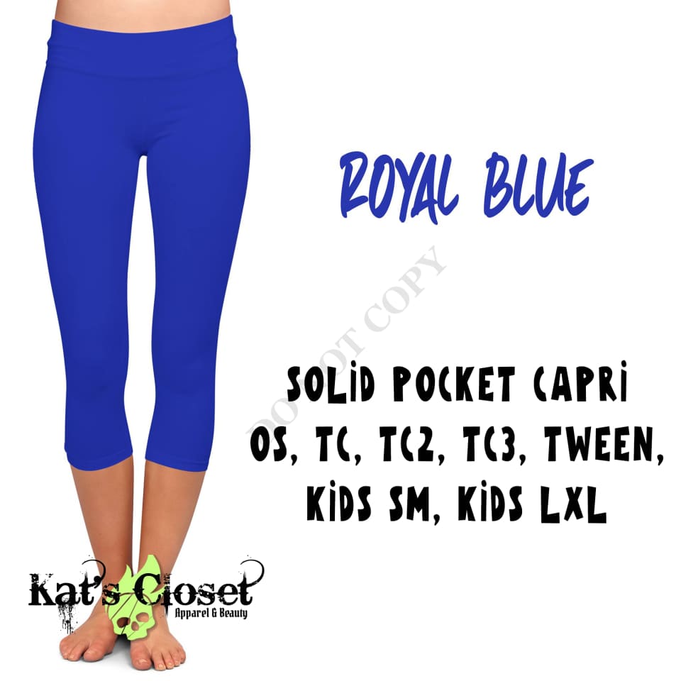 SPC RUN - ROYAL BLUE - POCKET CAPRI - 2 OPTIONS