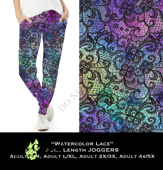Watercolor Lace - Full & Capri Joggers