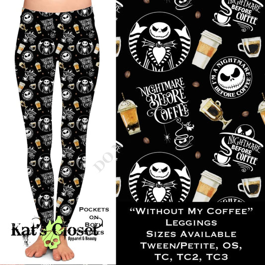 Without My Coffee Leggings with Pockets LEGGINGS & CAPRIS