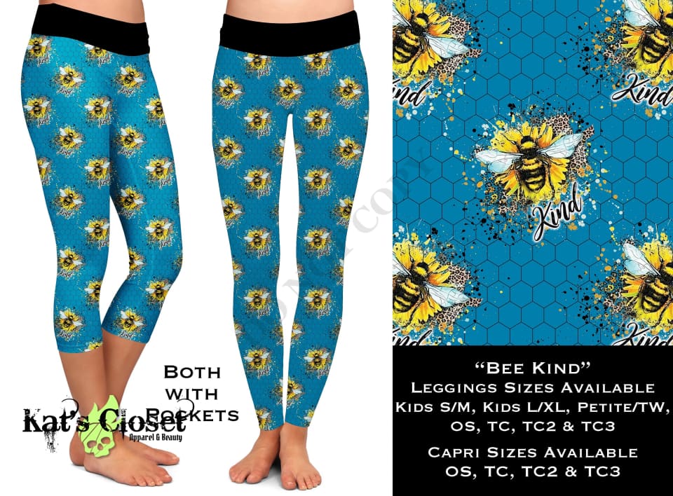 Bee Kind Leggings & Capris with Pockets LEGGINGS CAPRIS