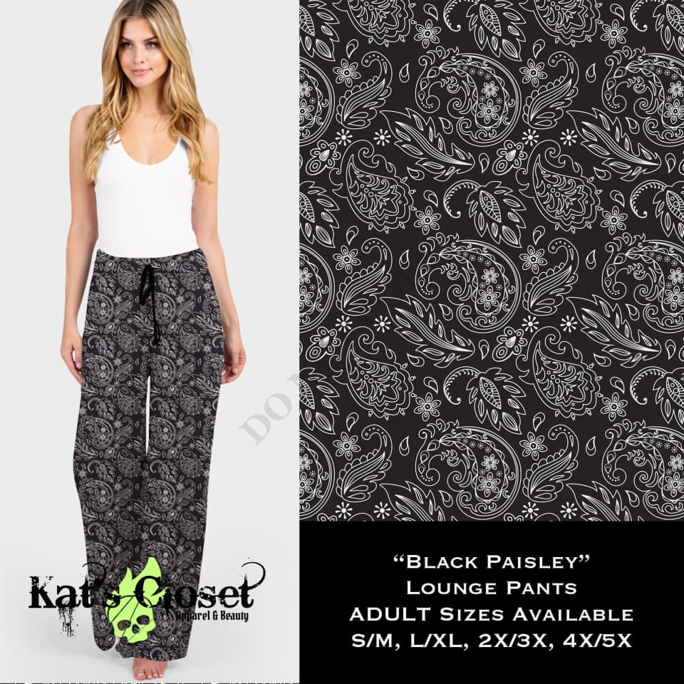 Black Paisley - Lounge Pants LOUNGE PANTS