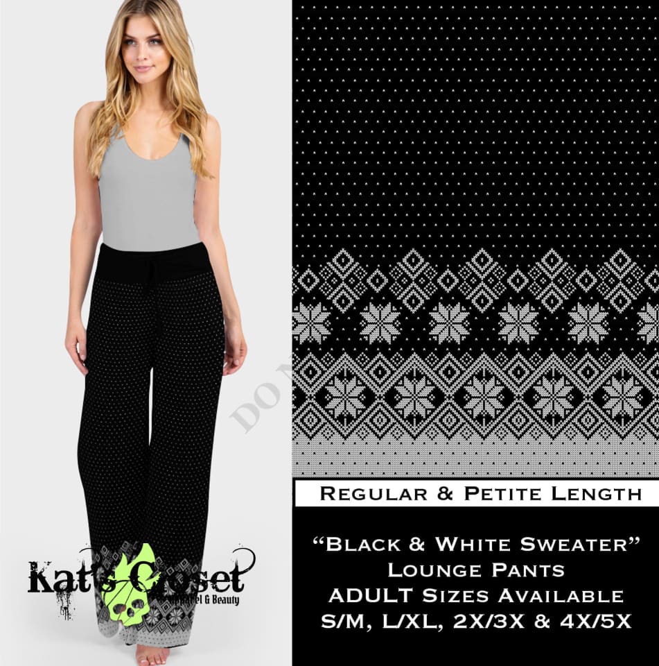 Black & White Sweater - Lounge Pants LOUNGE PANTS