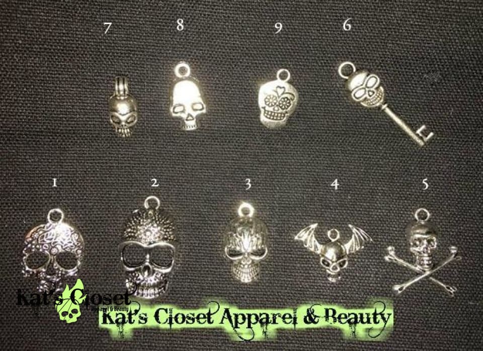 Bling Lanyard Keyring With Choice Of Skull Charm Jewelry