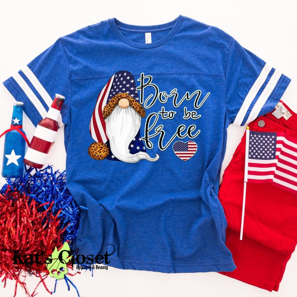 Born To Be Free Gnome Graphic T-Shirt Tees