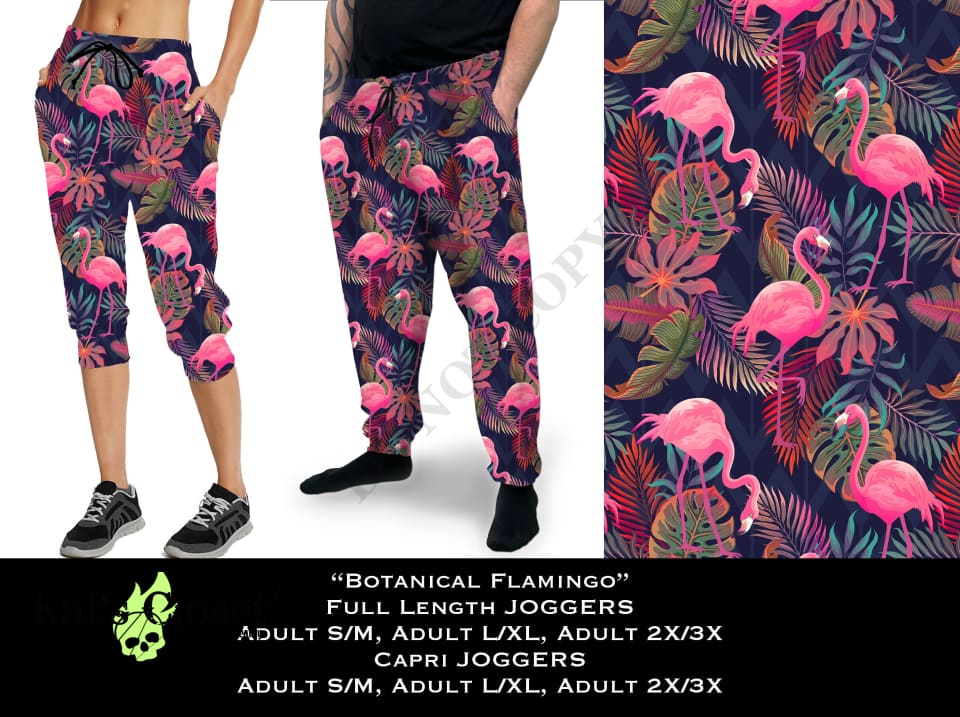Botanical Flamingo - Full & Capri Joggers JOGGERS