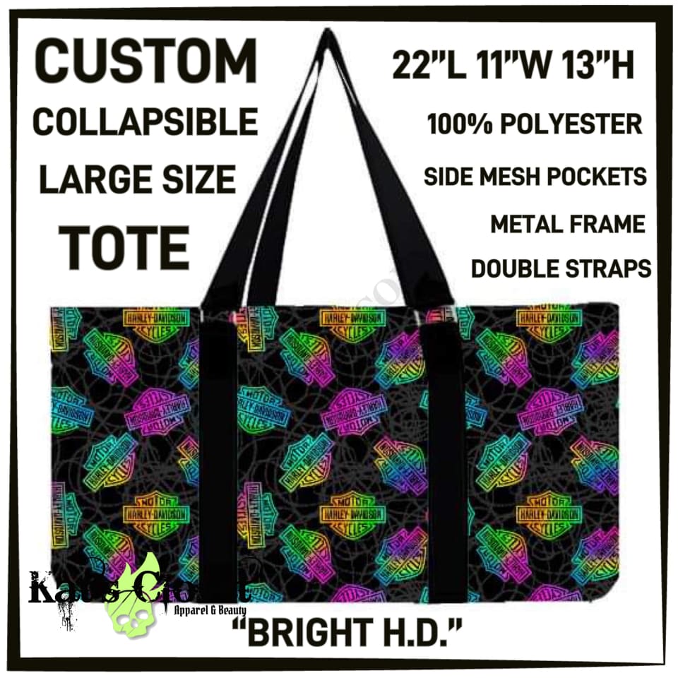 Bright H.D. Collapsible Tote Carry All Totes