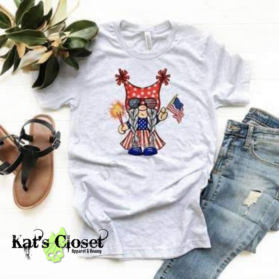 Celebrate Girl Gnome Graphic T-Shirt Tees