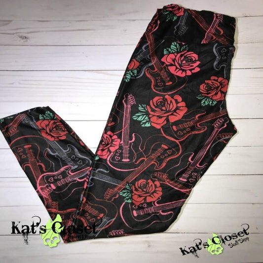 Charlie’s Project Guitars & Roses Leggings - TWEEN Size ONLY
