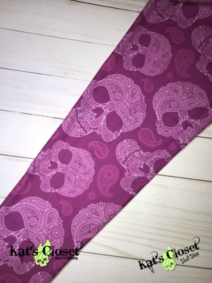 Charlie’s Project Hot Pink Paisley Skulls Leggings - TWEEN Size ONLY