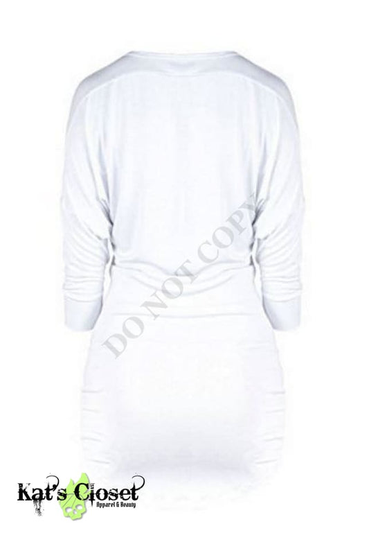 Charlie’s Project White Bamboo Hi-Lo Tunic Tops