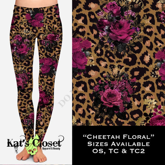 Cheetah Floral - Leggings with Pockets LEGGINGS & CAPRIS