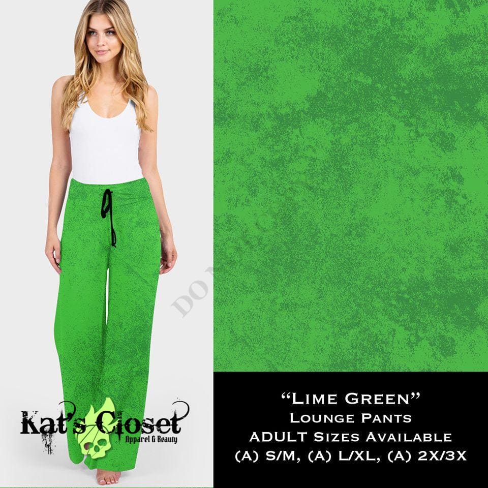 Color Collection LOUNGE PANTS - Lime Green In Hand Lounge Pants