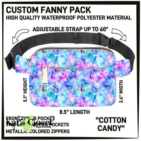 Cotton Candy Tie Dye Belt Bag Fanny Packs