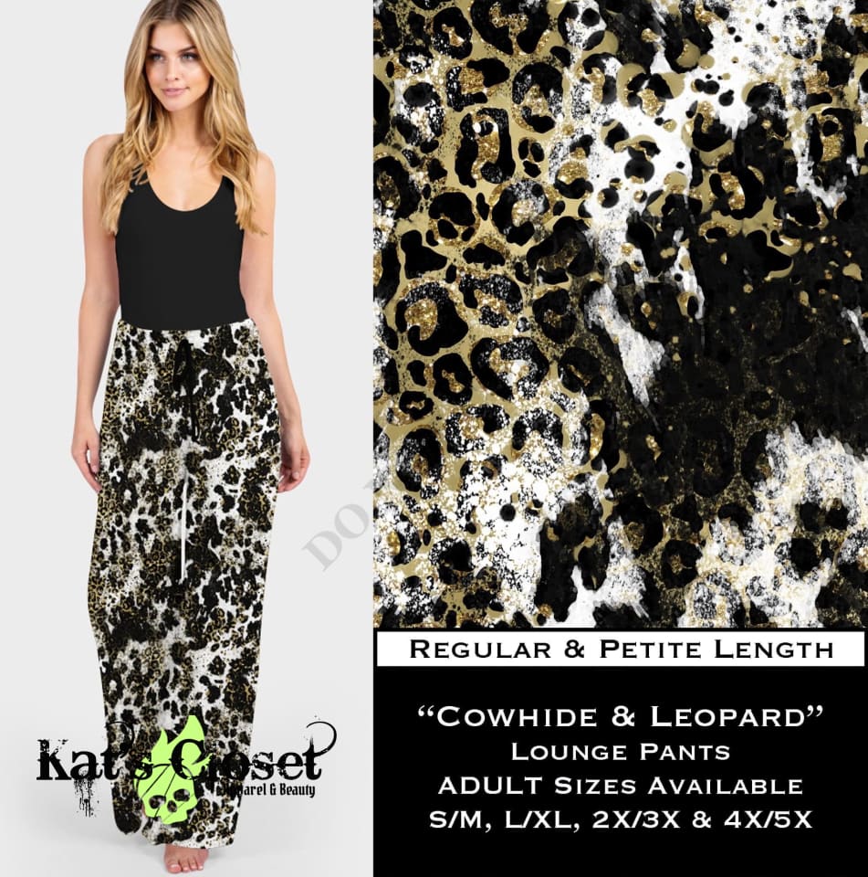Cowhide & Leopard Lounge Pants LOUNGE PANTS