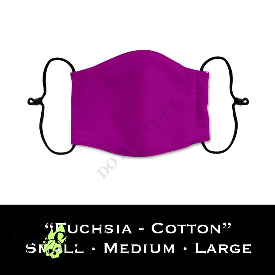 Face Cover 100% Cotton - Solid Fuchsia