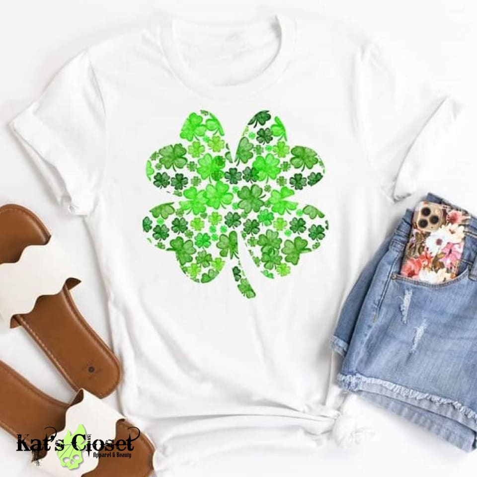 Four Leaf Clover Full of Clovers Up T-Shirt MWTTee