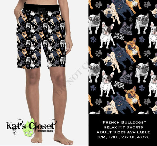French Bulldogs Relaxed Fit Shorts SHORTS