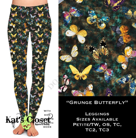 Grunge Butterfly - Leggings with Pockets LEGGINGS & CAPRIS
