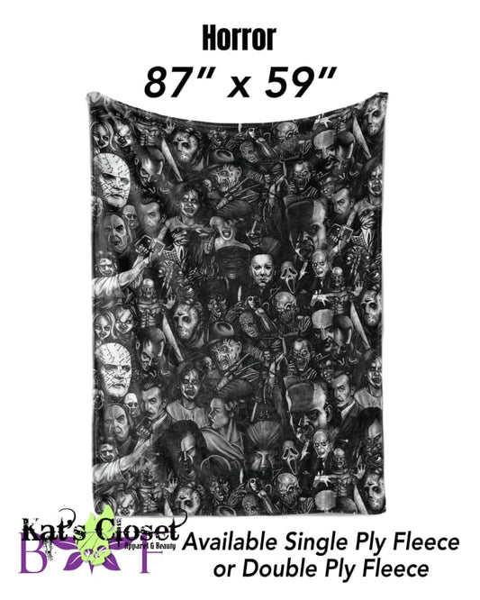 Horror 59x87 Fleece Blanket - Single or Double Layer - PRE ORDERS CLOSED ETA April Ordered Pre-Orders