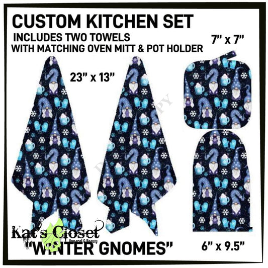Kitchen Set - 4 Piece - Winter Gnomes - IN STOCK Sets