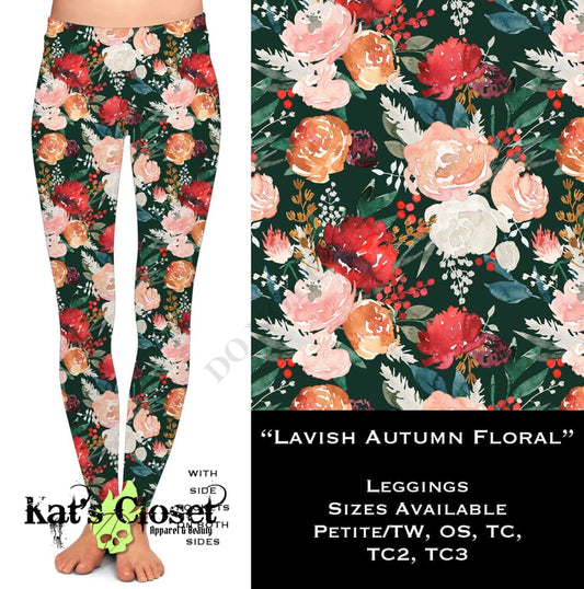 Lavish Autumn Floral Leggings LEGGINGS & CAPRIS