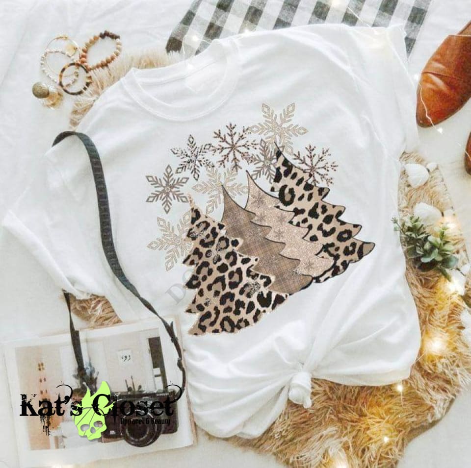 Leopard Trees Graphic T-Shirt - White In Hand MWTTee