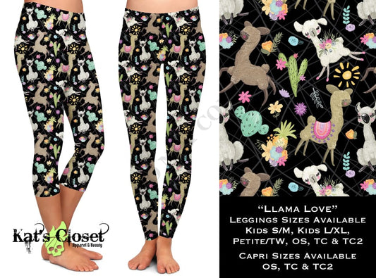 Llama Love - Legging & Capri LEGGINGS CAPRIS