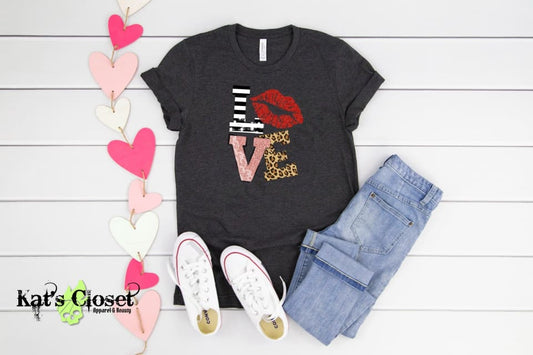 LOVE in Prints Custom Graphic T-Shirt - Choice Black or White MWTTee