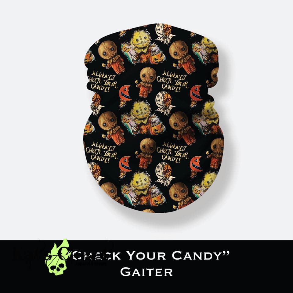 Neck Gaiter Bandana - Check Your Candy Face Cover