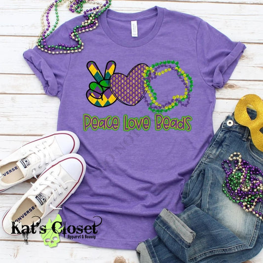 Peace Love Beads Custom Graphic T-Shirt Tees