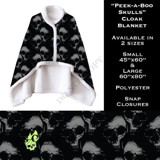 Peek-a-Boo Skulls Cloak Blanket CLOAKS