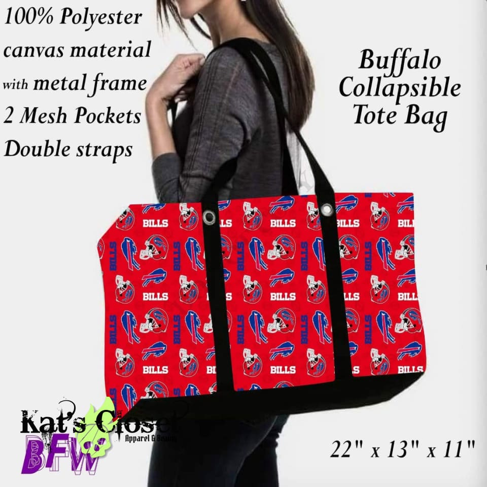 Red Buffalo Collapsible Tote Carry All Totes