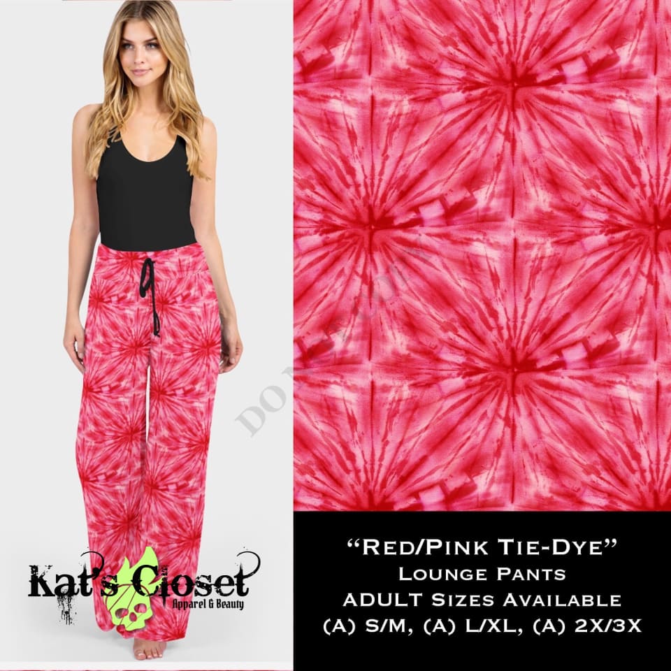 Red/Pink Tie Dye - Lounge Pants LOUNGE PANTS