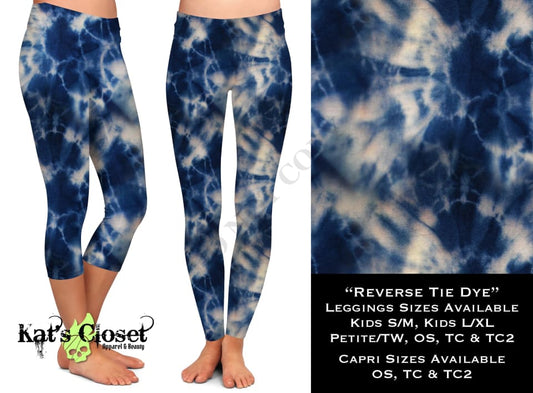 Reverse Tie Dye - Legging & Capri LEGGINGS CAPRIS