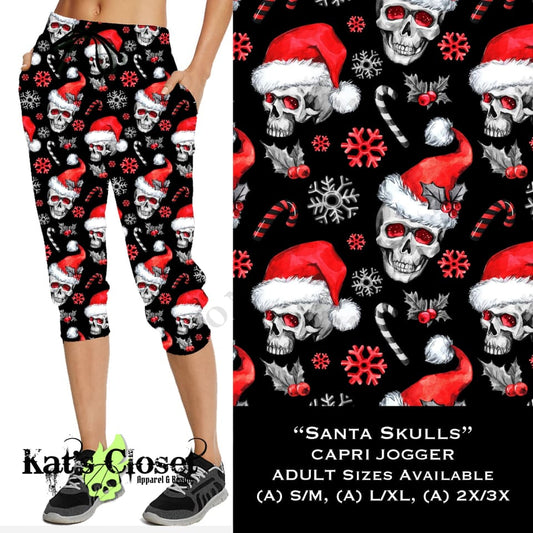Santa Skulls - Full & Capri Joggers JOGGERS