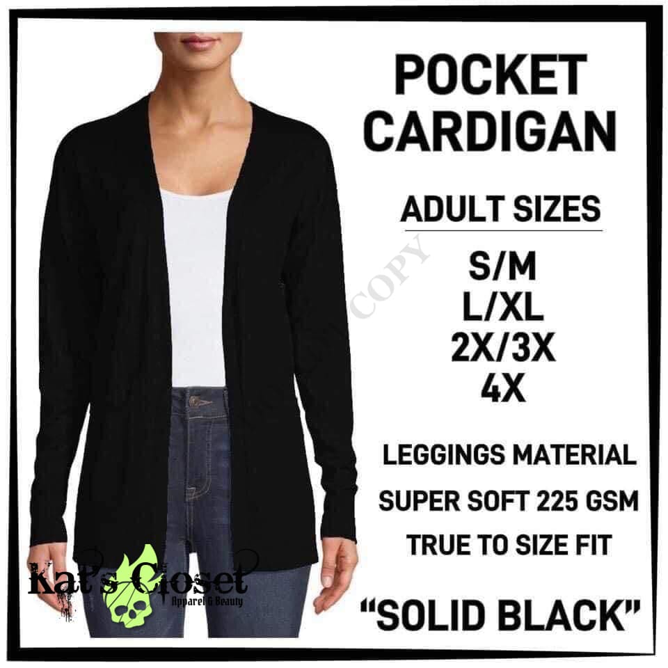 Solid Black Pocket Cardigan - PRE-ORDERS CLOSED ETA June Ordered Pre-Orders