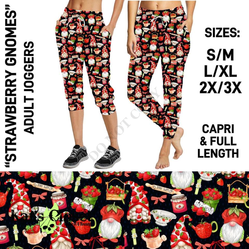 Strawberry Gnomes Leggings Capris Joggers & Capri