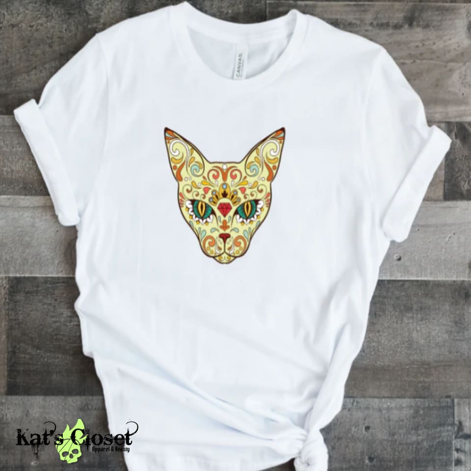 Sugar Skull Cat T-Shirt MWTTee