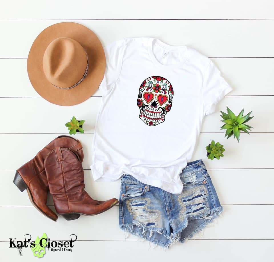 Sugar Skull Graphic T-Shirts - 6 Designs to Choose From MWTTee